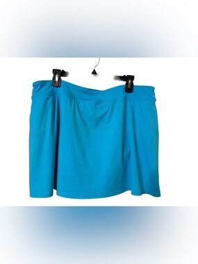 Lands' End Turquoise Swim Skater Skirt